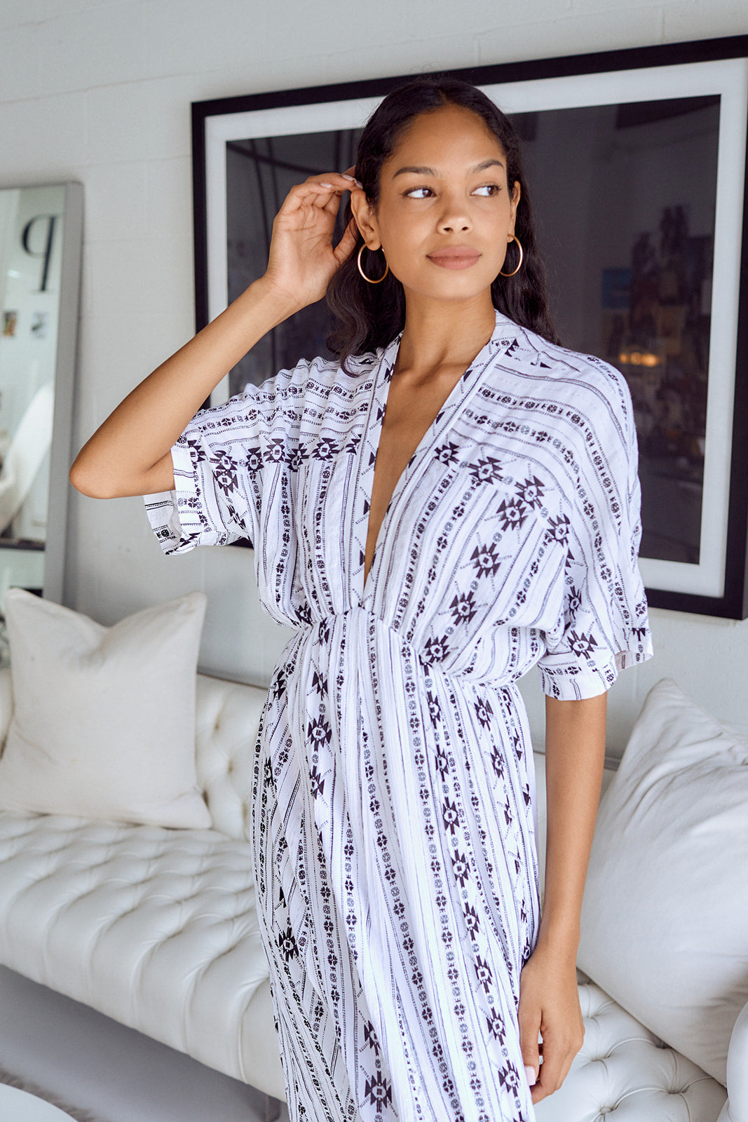 Carmo Kimono Sleeve Maxi Dress