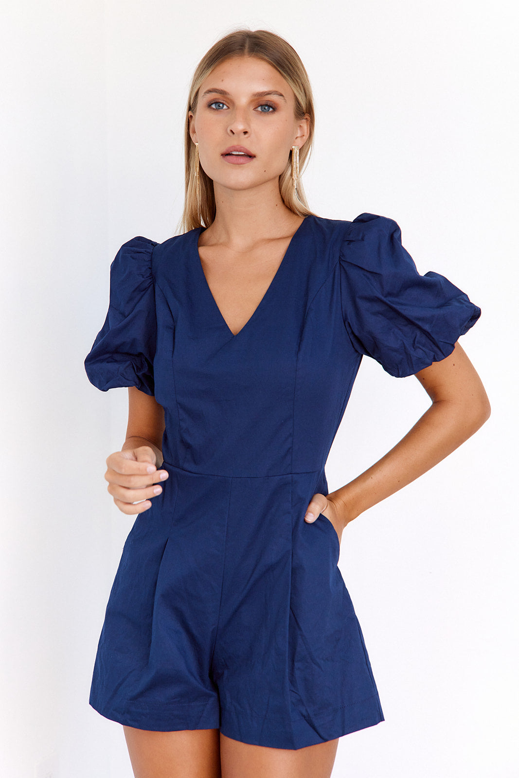 SALE - Lo Puff Sleeve Romper