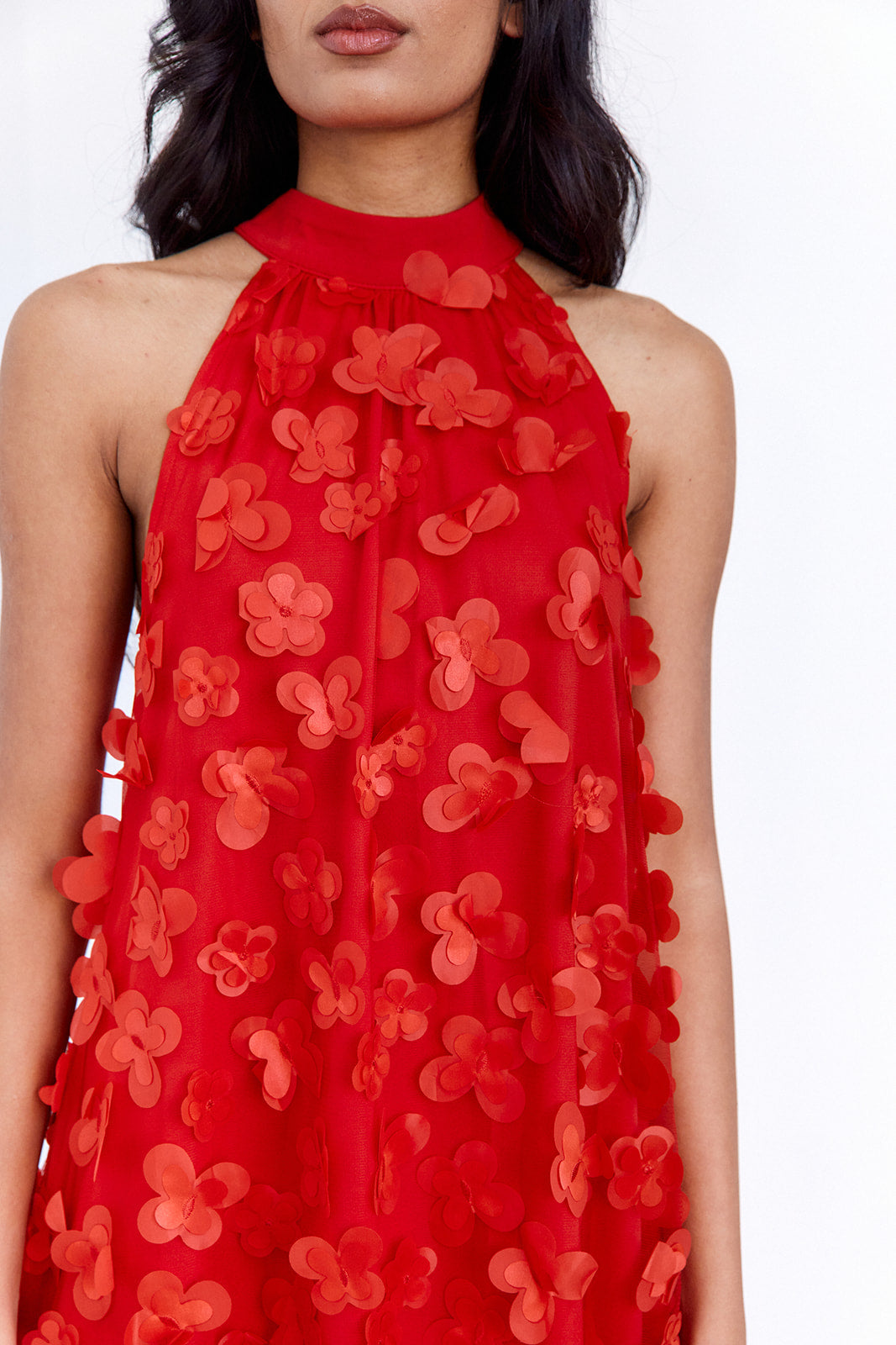 Marcella Textured Floral Mini Dress