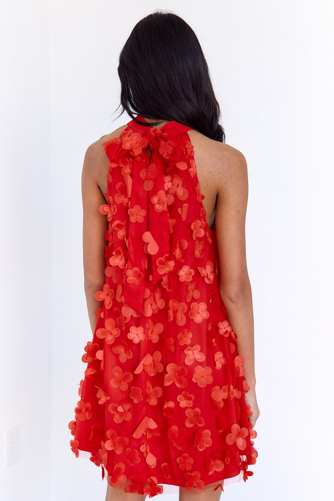 Marcella Textured Floral Mini Dress