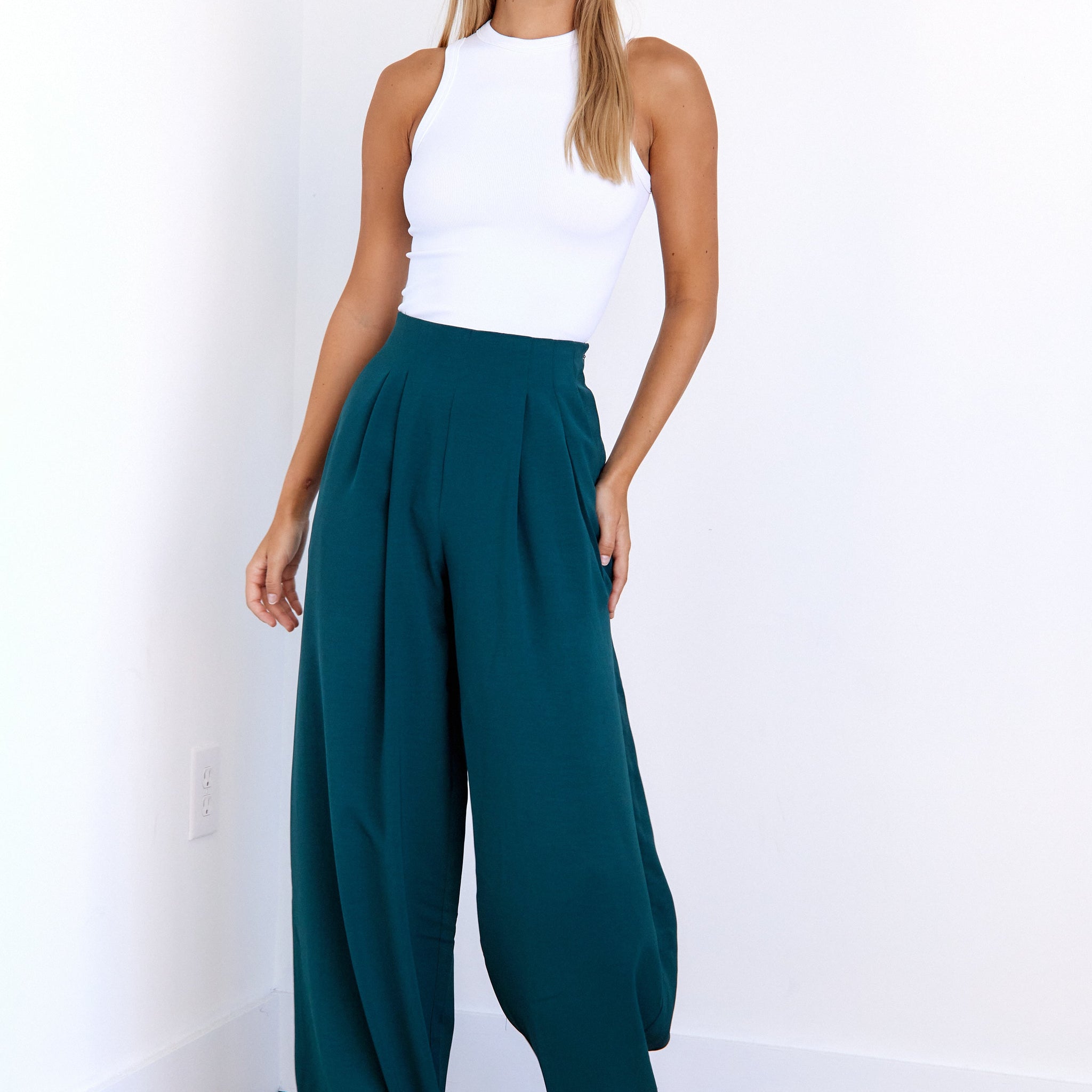 SALE - Luna High Rise Wide Leg Pants