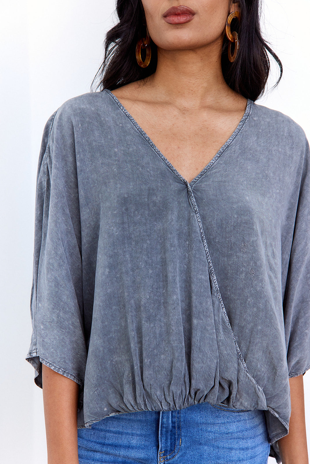 SALE- Rosemary Oversized Overlap Top