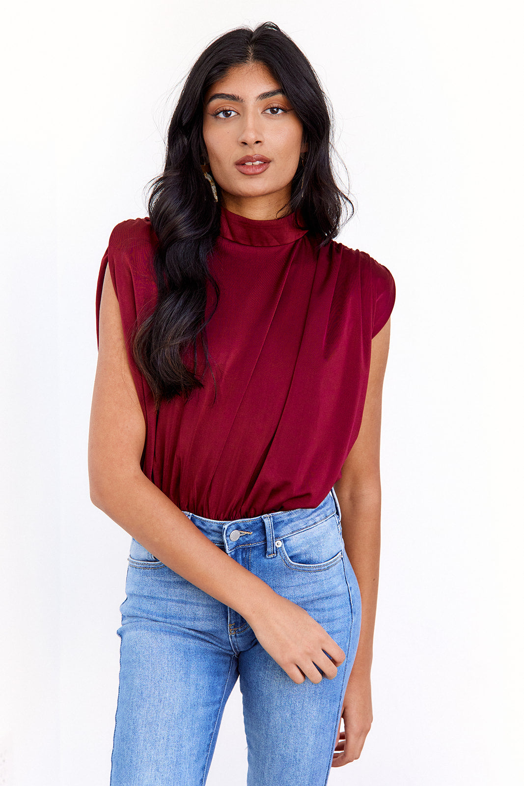 SALE- Martie Shoulder Pad Bodysuit