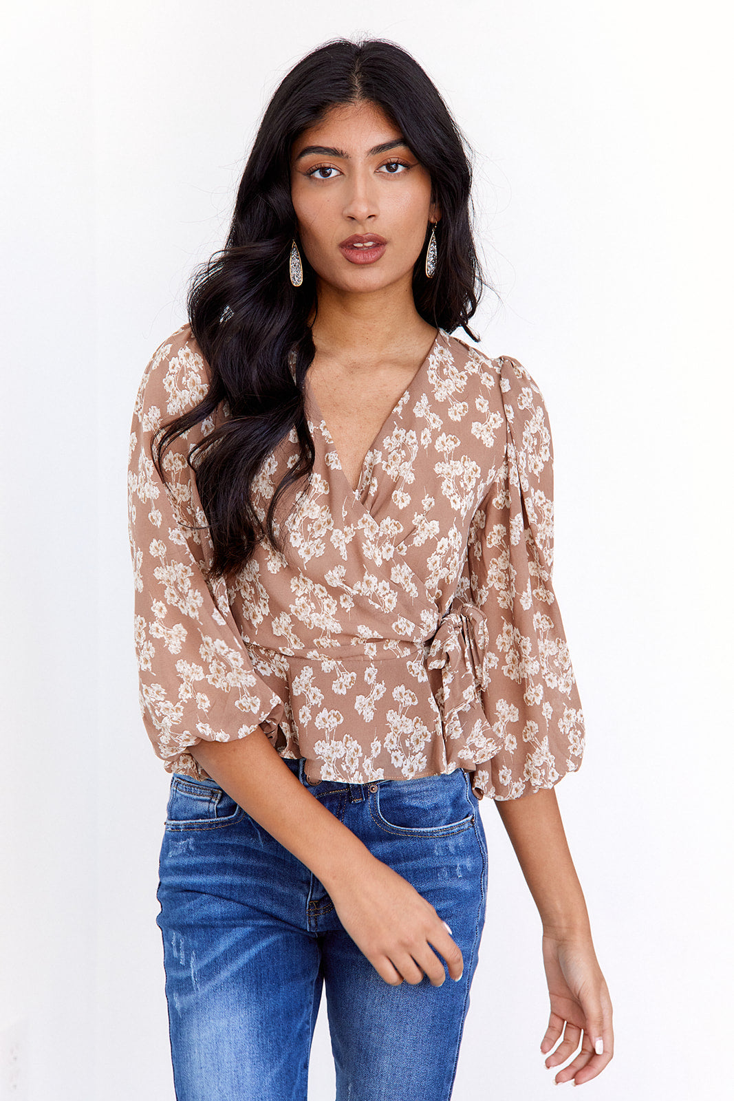 SALE - Annamaria Floral Side Tie Blouse