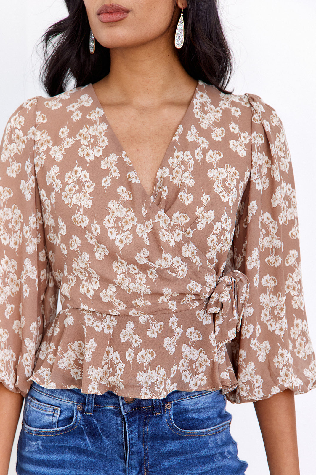 SALE - Annamaria Floral Side Tie Blouse