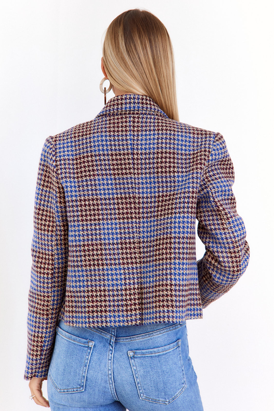 SALE - Amalie Herringbone Cropped Blazer