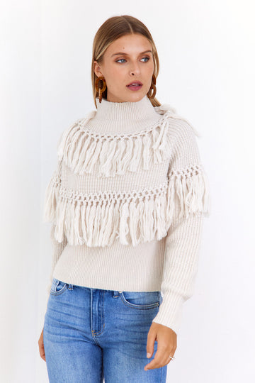 SALE - Acacia Tassel Turtleneck Sweater