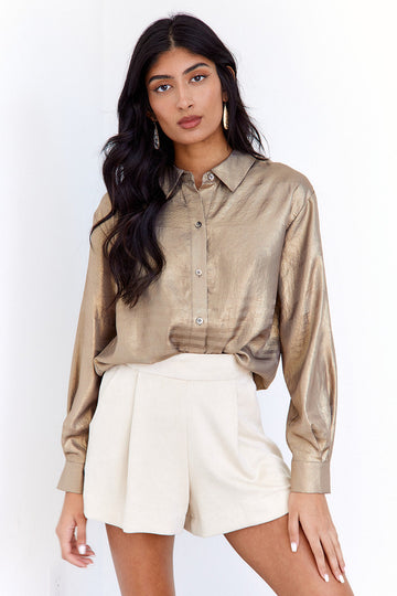 SALE - Jordie Striped Button Down Blouse