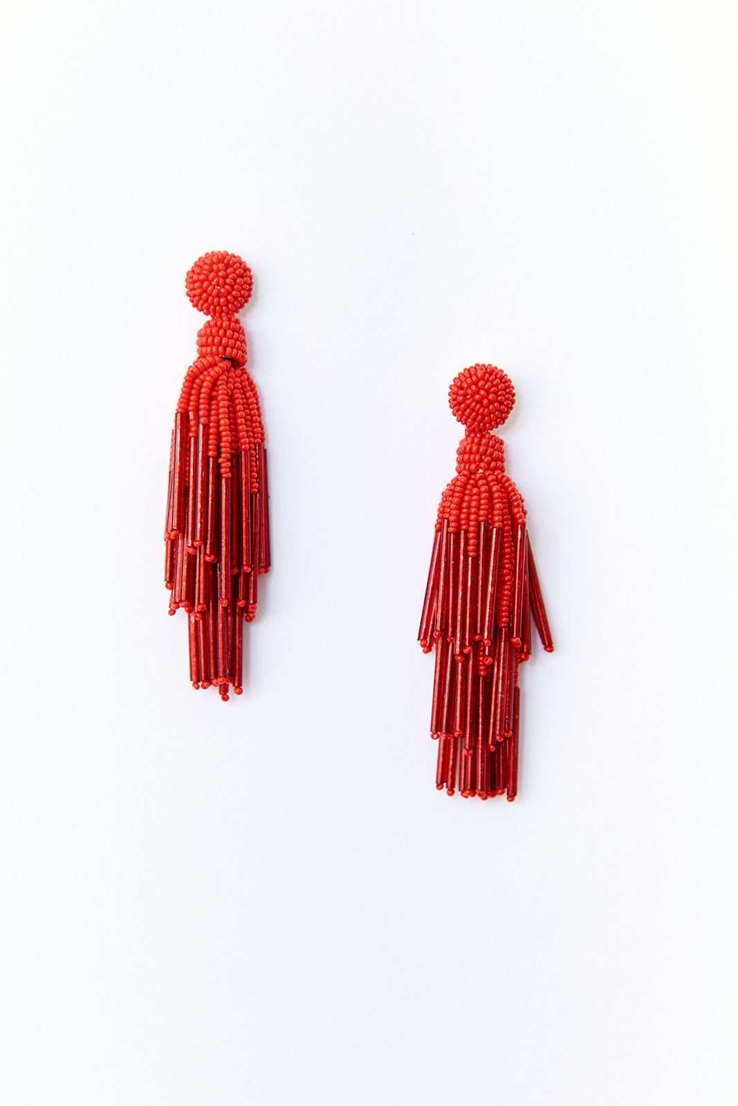 Claire Beaded Tassel Earrings