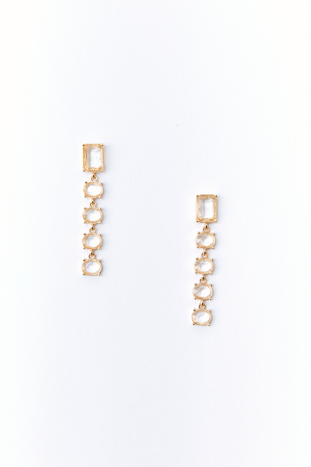 Rory Round Glass Drop Earrings