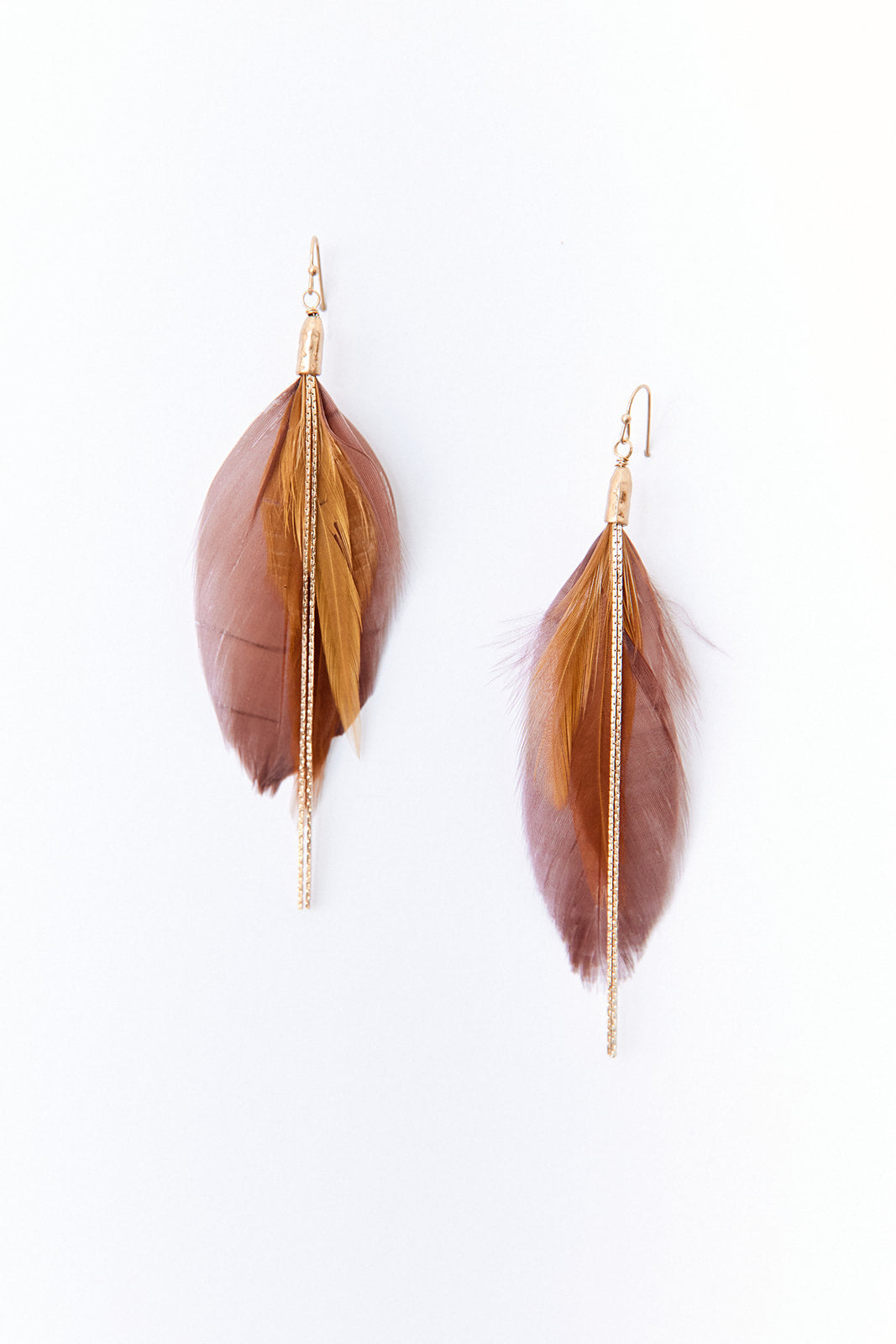 Martha Feather Drop Earrings