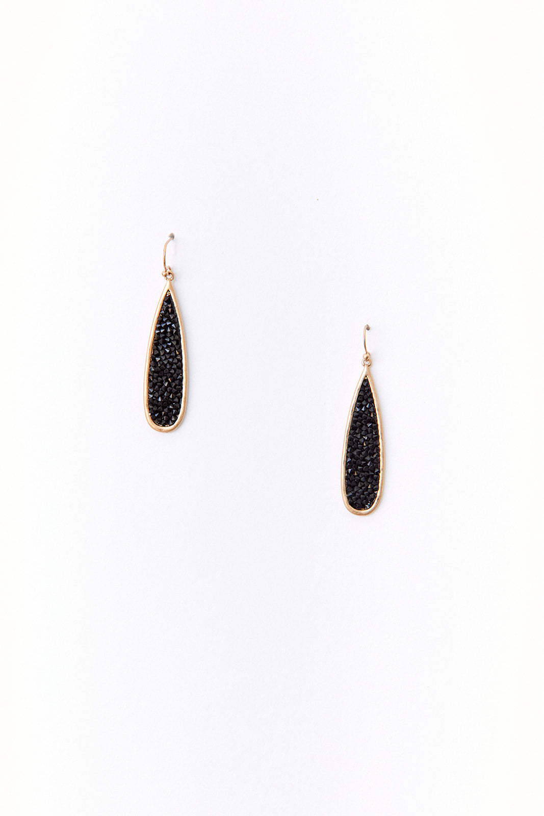 Keegan Glitter Glass Teardrop Earrings