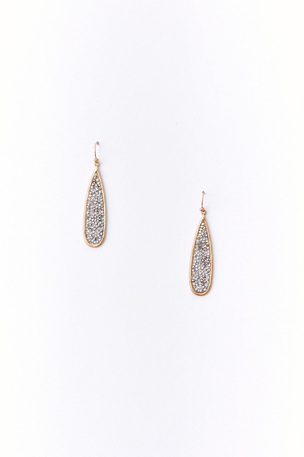 Keegan Glitter Glass Teardrop Earrings