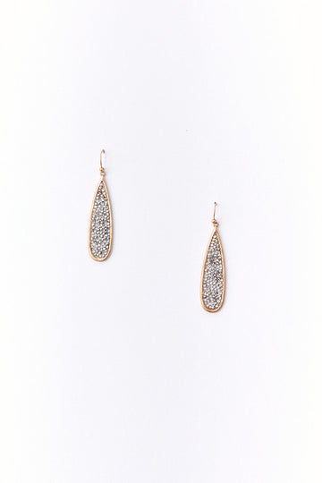 Keegan Glitter Glass Teardrop Earrings