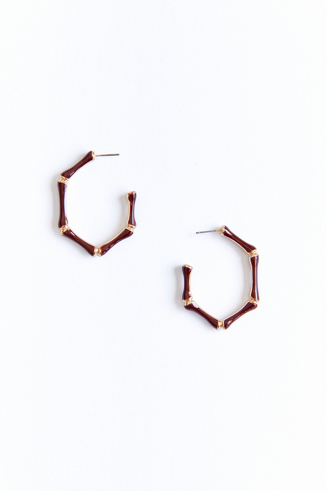 Bonnie Hexagon Epoxy Bamboo Hoops