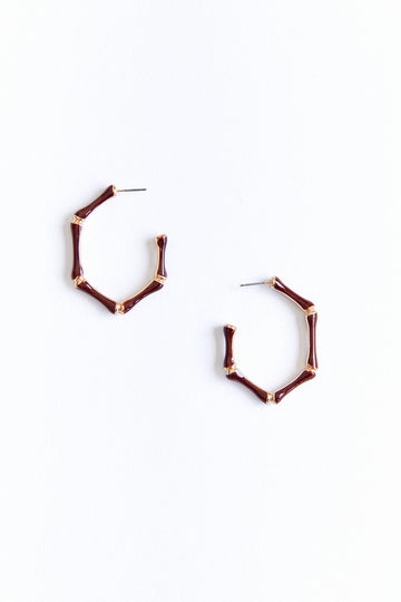 Bonnie Hexagon Epoxy Bamboo Hoops