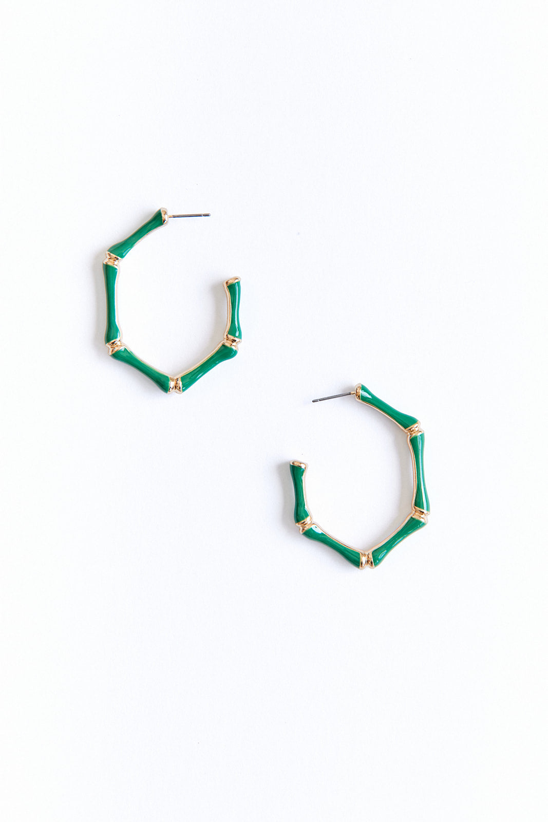 Bonnie Hexagon Epoxy Bamboo Hoops