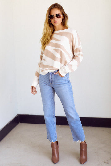 Josalyn Tiger Stripes Sweater