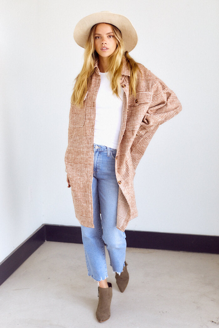 Della Oversized Flannel Shirt
