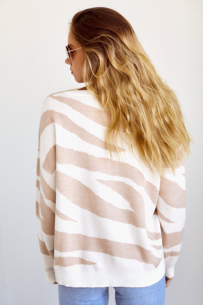 Josalyn Tiger Stripes Sweater