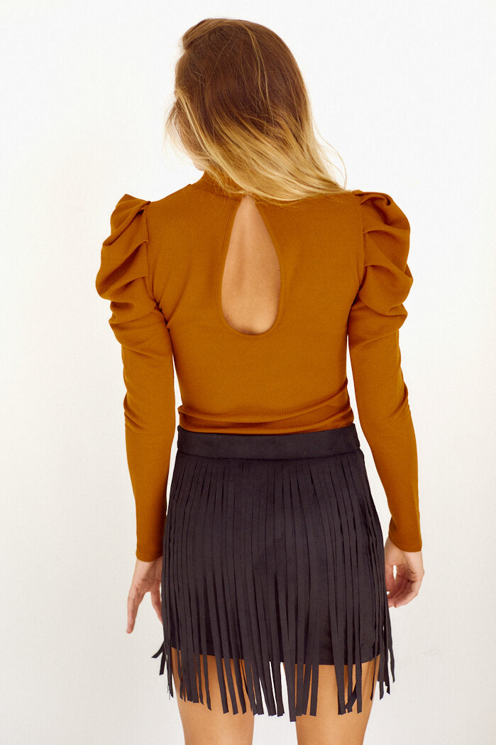 Bexar Fringe Detail Mini Skirt