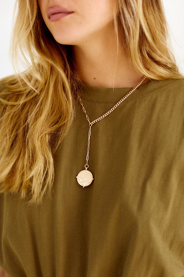 Wyoming Coin Y Necklace