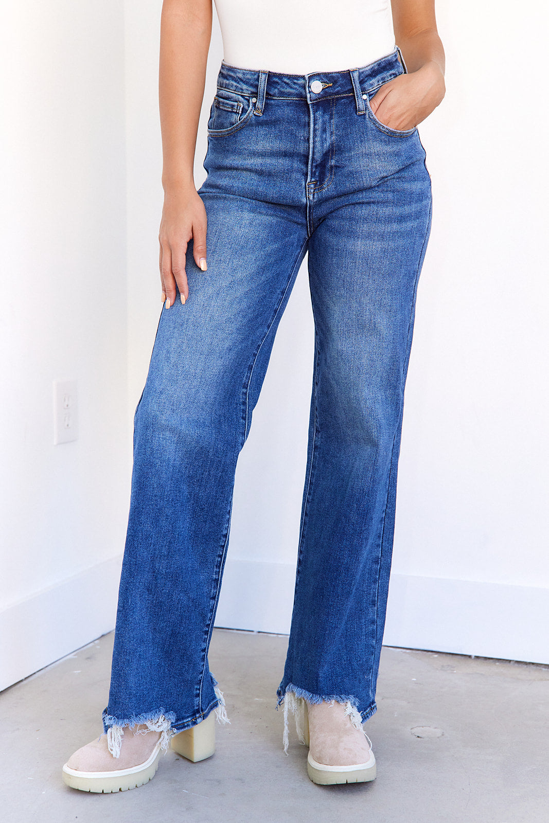 Luna High Rise Wide Leg Jean