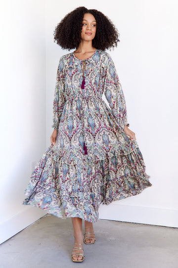 SALE - Courtney Paisley Maxi Dress