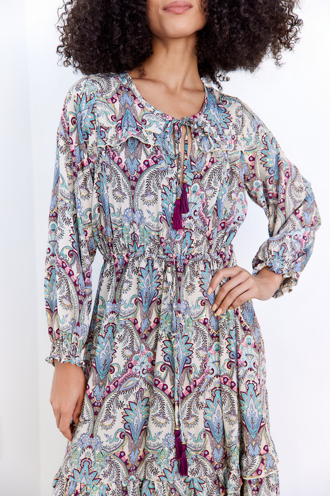 SALE - Courtney Paisley Maxi Dress