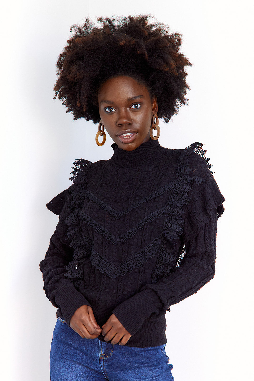 SALE - Leo Lace Detail Sweater
