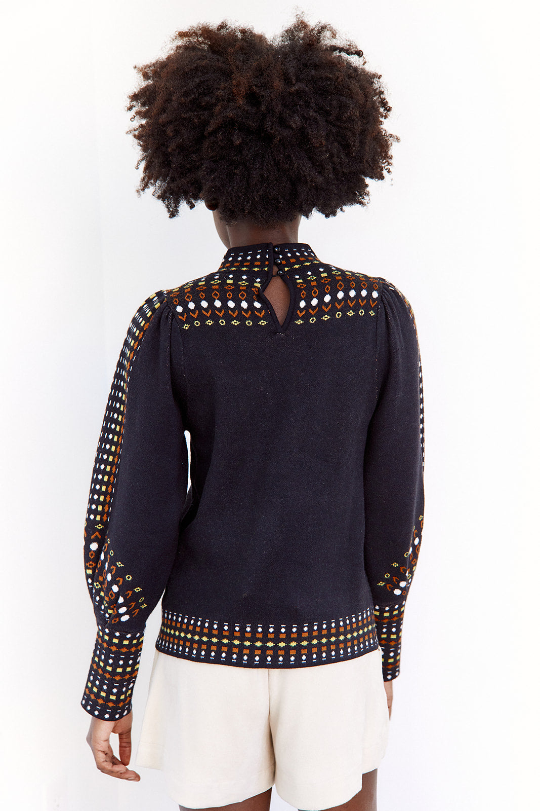 SALE - Mina Mock Neck Printed Sweater