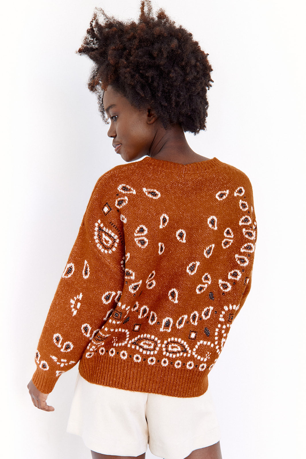 SALE - Demetria Bandana Printed Sweater