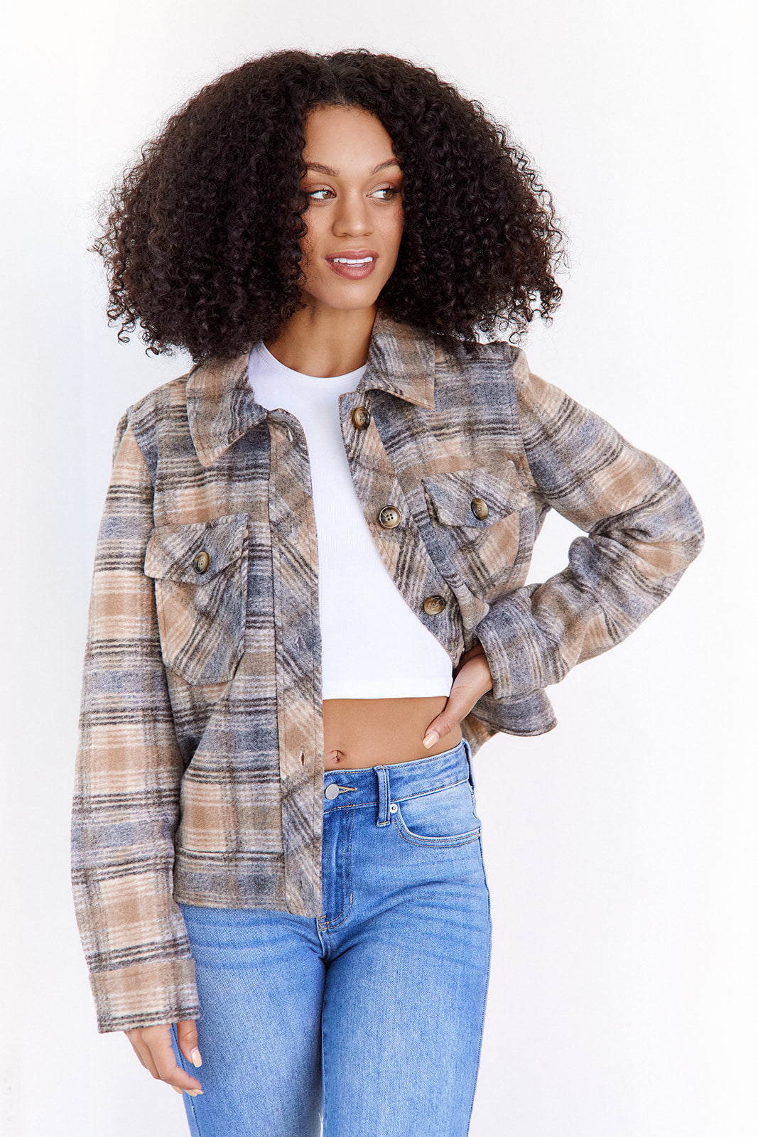 SALE - Mila Cropped Shacket
