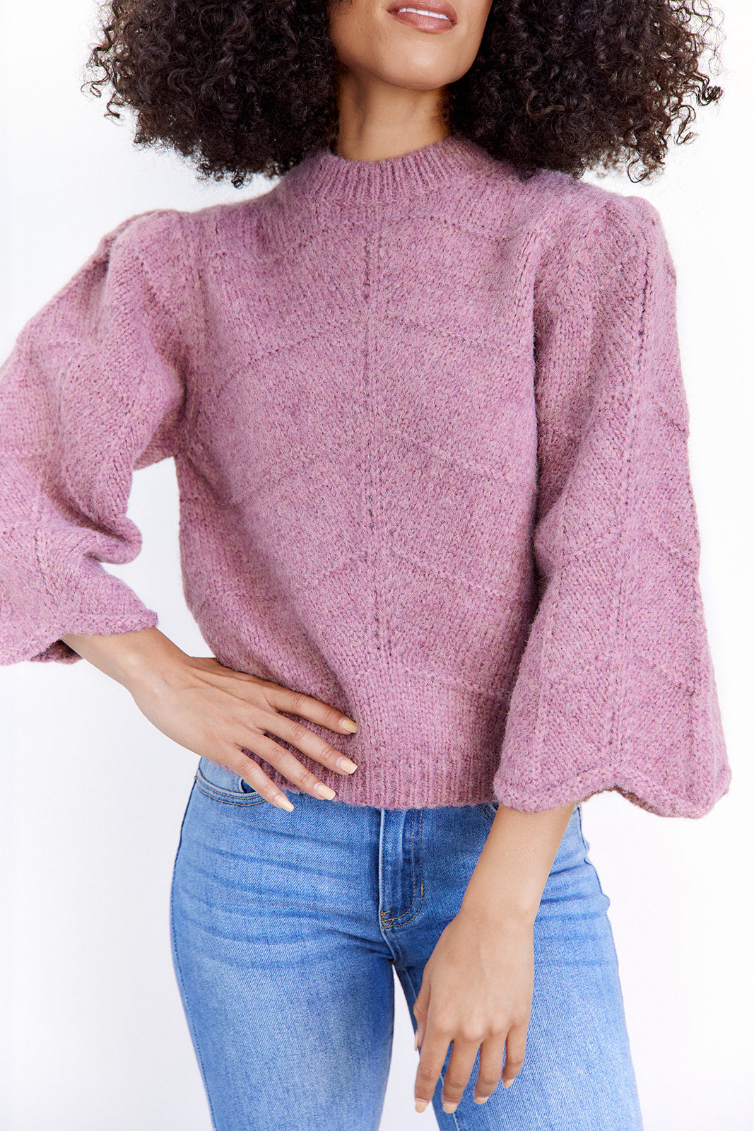 SALE - Haylen Wide Sleeve Sweater