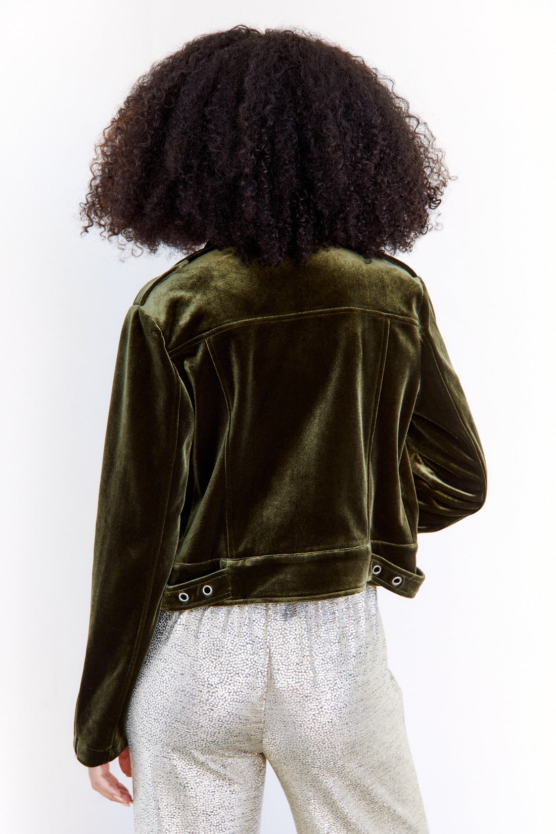 Miley Velvet Moto Jacket