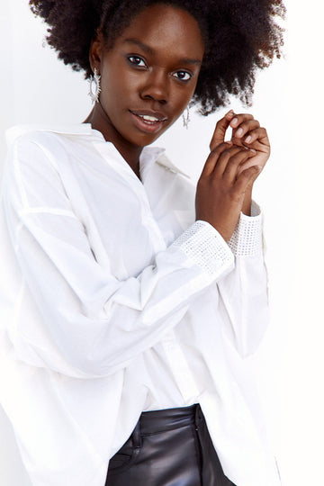 SALE - Damaris White Button Down Shirt