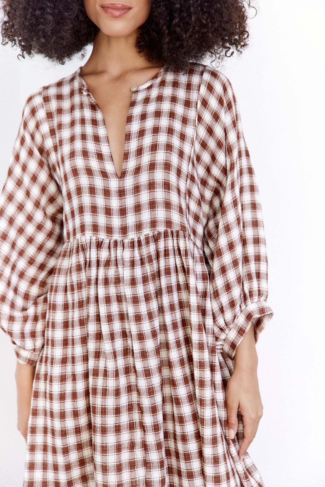 SALE - Olva Plaid Babydoll Dress