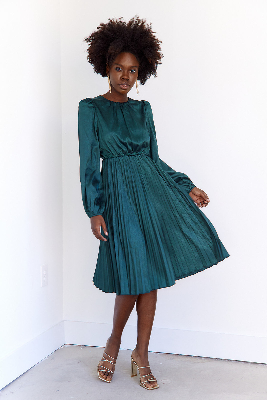 SALE - Mia Pleated Midi Dress