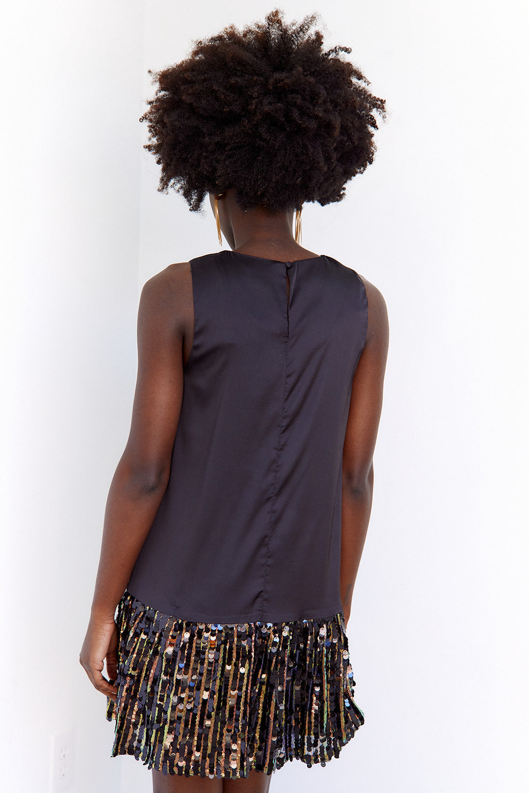 SALE - Roxanne Sequin Trim Shift Dress