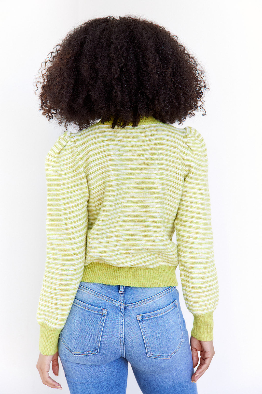 SALE - Linley Striped Puff Sleeve Sweater