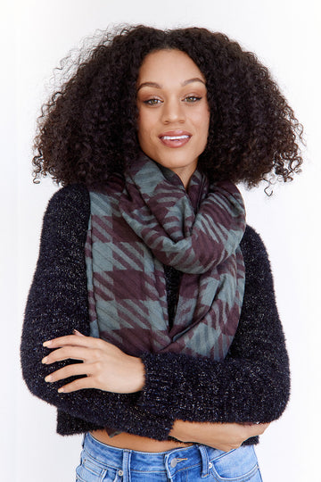 SALE - Adeline Oversized Houndstooth Scarf