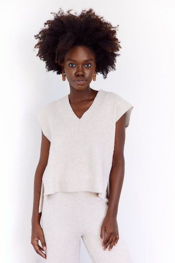 Isla Sleeveless Sweater Top