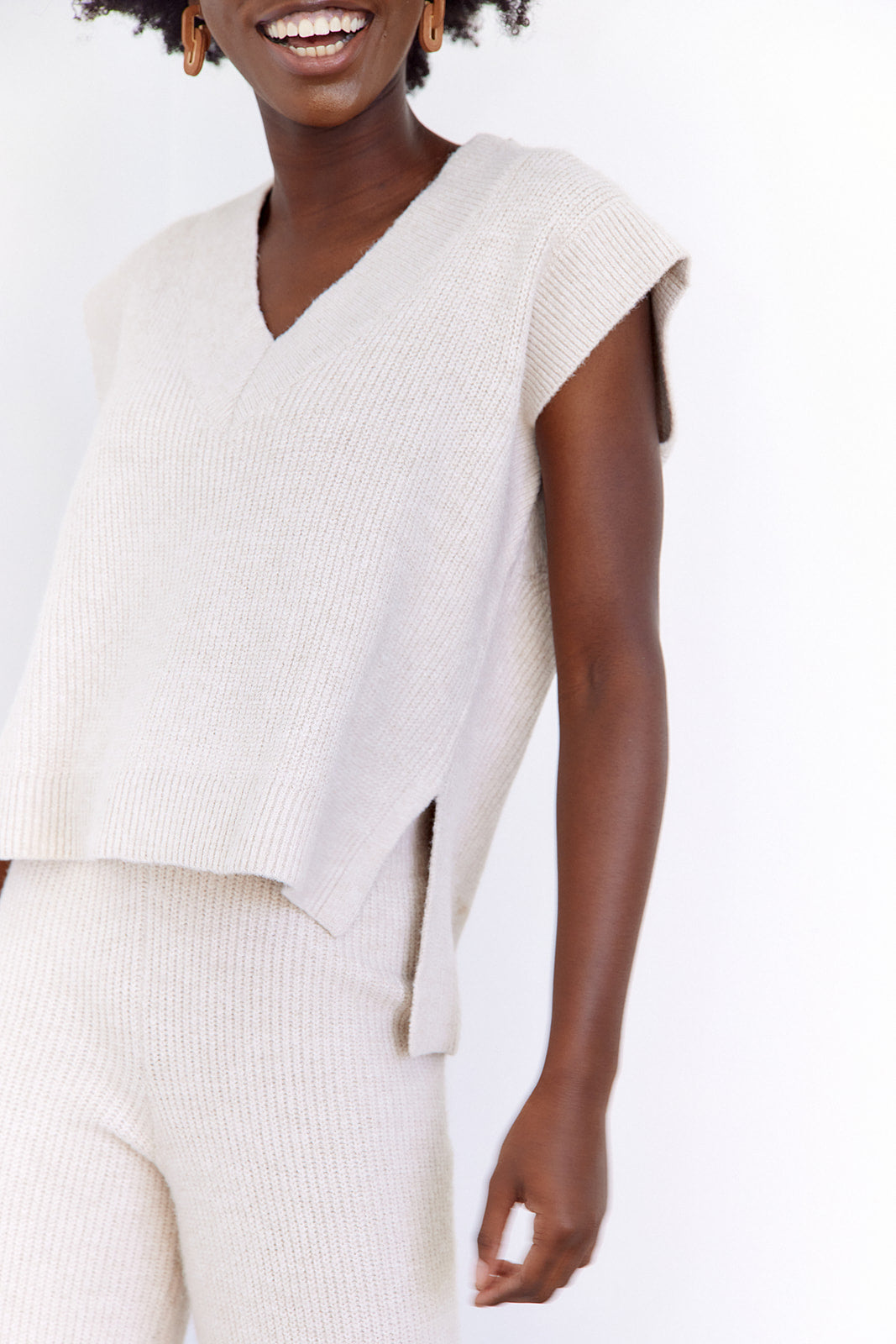 Isla Sleeveless Sweater Top