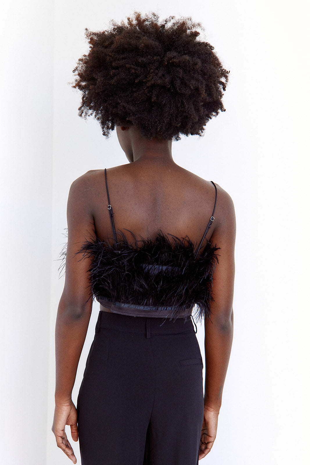 SALE- Rian Feather Crop Top
