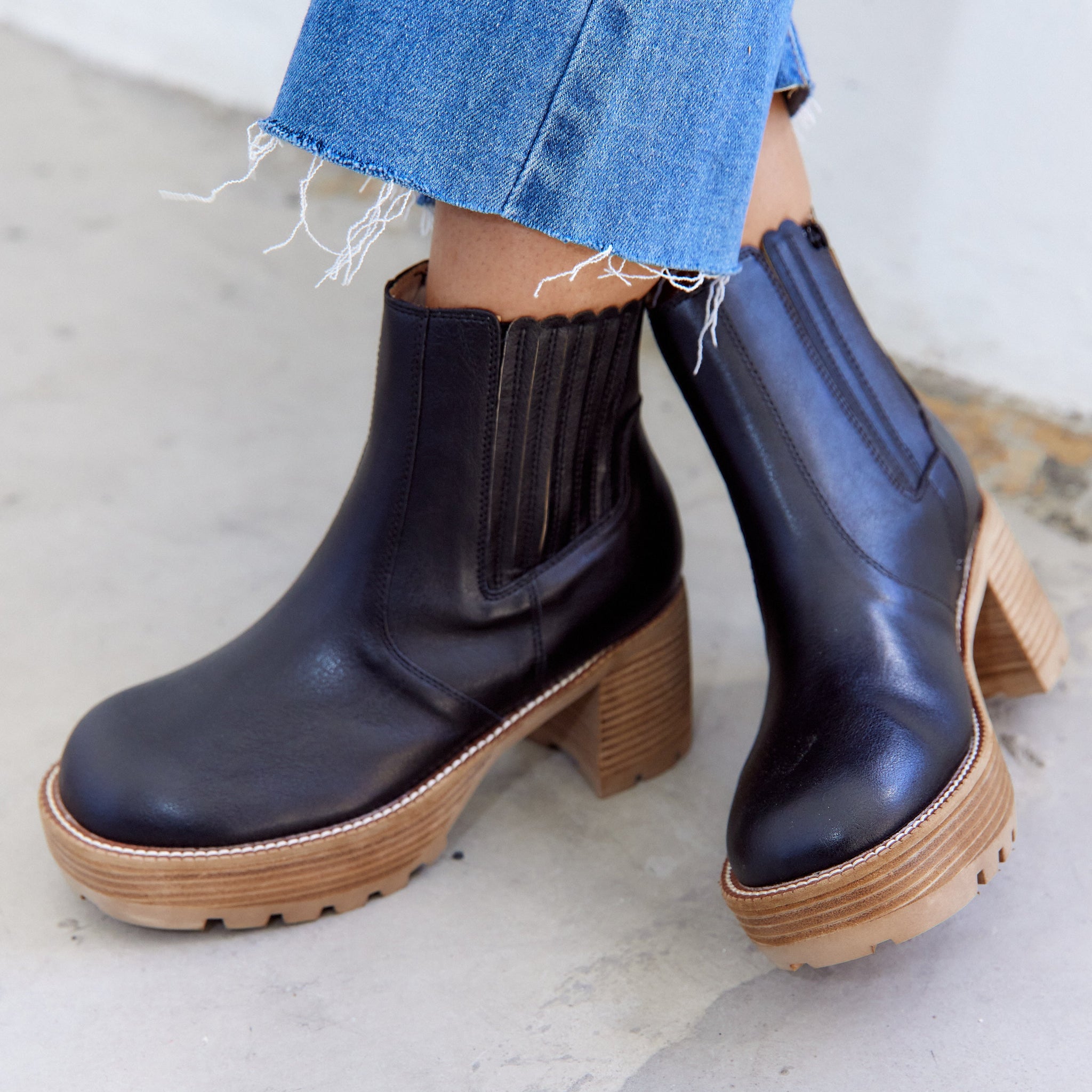 SALE - Aubrey Platform Paneled Boots