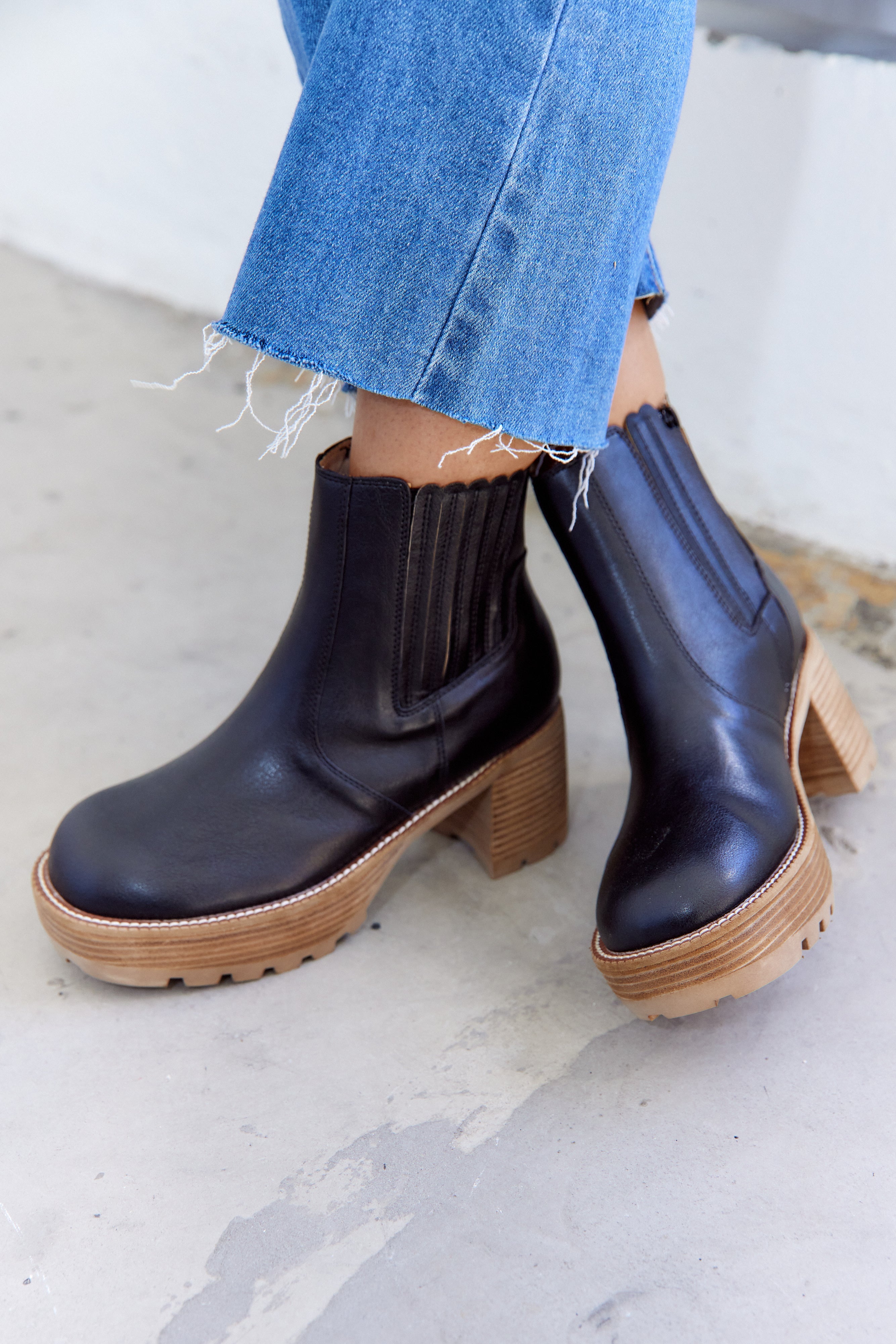 SALE - Aubrey Platform Paneled Boots