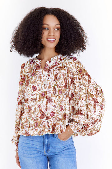 SALE - Rue Button Down Floral Blouse