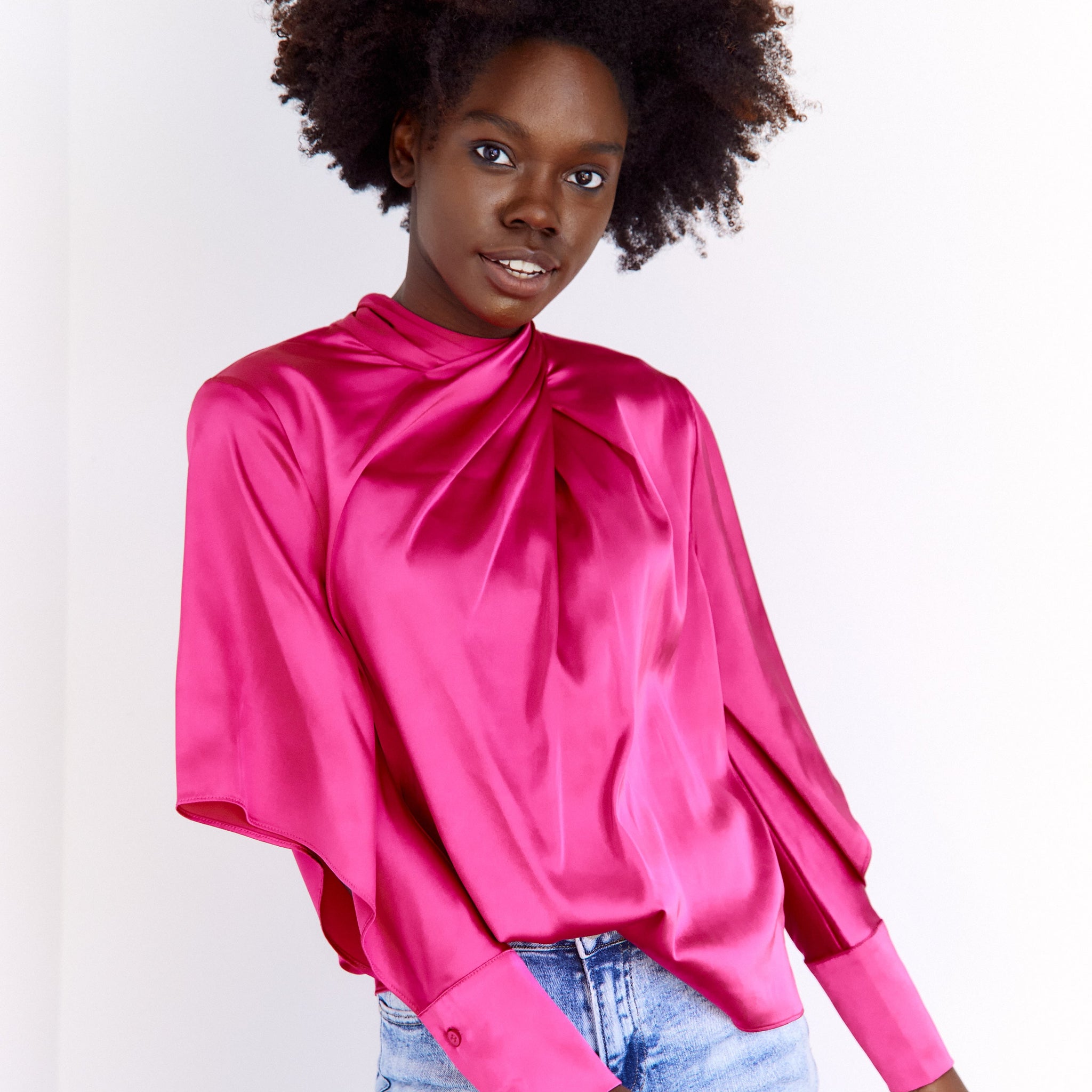 SALE - Ahna High Neck Blouse