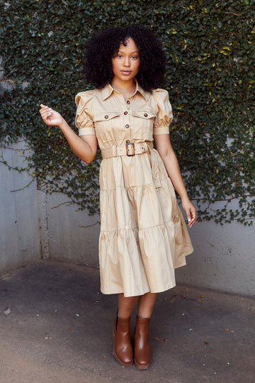 Sellers Belted Midi Dress