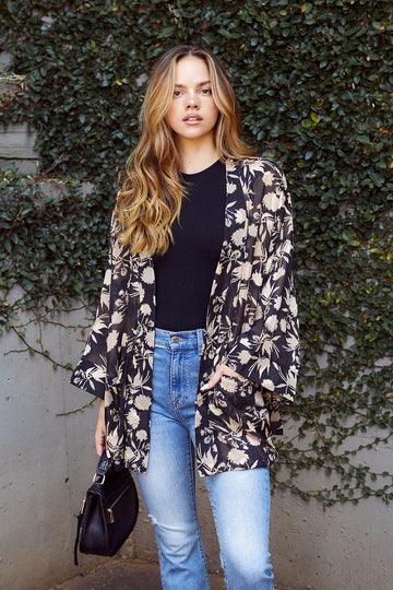 Mia Floral Printed Kimono